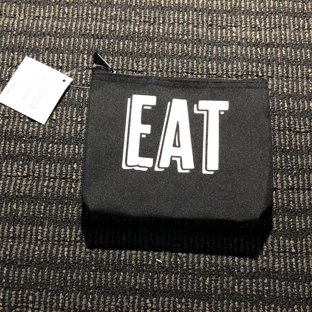 🛍️ Canvas Pouch with 'EAT' Print